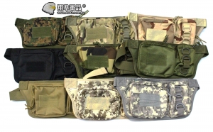 【翔準軍品AOG】腰包二連方包(樹叢/黑/美迷/三沙/尼/綠/數沙/CP/ACU) 腰包 隨身包 包包 P3009