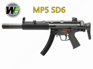 【翔準軍品AOG】WE MP5 SD6 GBB 滅音管版 伸縮托 全金屬 瓦斯氣動槍 GT09800R