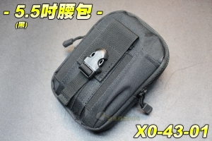 【翔準軍品AOG】5.5吋腰包(黑) 工具包 多功能 口袋 手機 尼龍 戶外 模組 運動腰包 休閒 戰術腰包 X0-43-01
