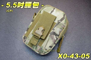 【翔準軍品AOG】5.5吋腰包(CP) 工具包 多功能 口袋 手機 尼龍 戶外 模組 運動腰包 休閒 戰術腰包 X0-43-05