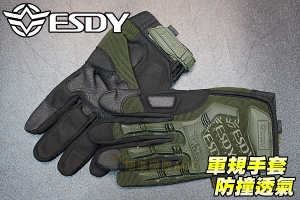 【翔準軍品AOG】ESDY 全指海豹款(綠) 軍規 戰術手套 健身 射擊 登山 騎車 防BB彈 X1-5-9I