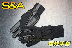 【翔準軍品AOG】S&A(兩棲款)全指手套(黑) 軍規 戰術手套 健身 射擊 登山 騎車 防BB彈 (3131)SNA7I
