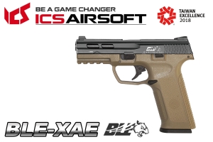 【翔準AOG】ICS促銷BLE-XAE(黑沙) 雙邊手槍 瓦斯 後座力 手槍 夜光準星罩門 生存遊戲 BLE-006-SD3