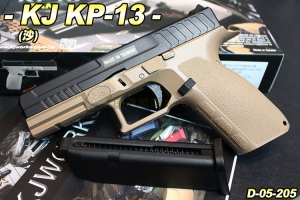 【翔準軍品AOG】KJ KP-13(沙) 瓦斯 滑套金屬 手槍 KJWORKS D-05-205