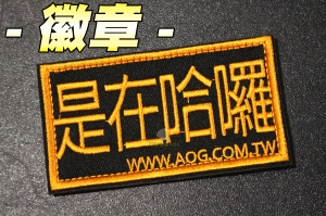  【翔準軍品AOG】是在哈囉?!徽章 文字 Hello?!!  LOGO 防疫 團臂 臂章 胸章 魔鬼氈 貼布