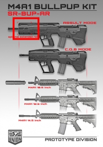 【翔準軍品AOG】 SRU -BUP-AR-AEG   M4升級套件  增長模組