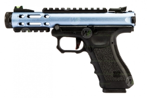 【翔準軍品AOG】WE GALAXY克拉克連發(藍) 瓦斯手槍 生存遊戲 金屬上槍身 AAP01 GLOCK