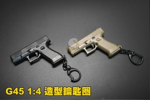 【翔準軍品AOG】微克拉克 GLOCK (沙)1:4 造型鑰匙圈 滑套可動 可拆解 鑰匙圈 配件 
