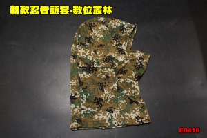 【翔準軍品AOG】新款忍者面罩-數位叢林 頭套 運動 戶外 摩托車 偽裝 透氣 E0416