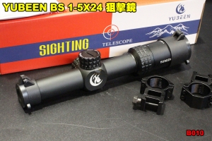 【翔準軍品AOG】YUBEEN  BS 1-5X24 無光 狙擊鏡 步槍 倍鏡 側調焦 防震 B010