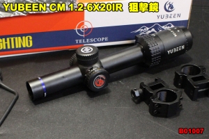【翔準軍品AOG】YUBEEN CM 1.2-6X20IR 狙擊鏡 步槍 倍鏡 側調焦 防震 B01007