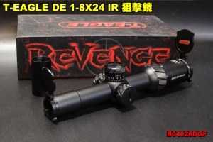 【翔準軍品AOG】T-EAGLE DE 1-8X24 IR 狙擊鏡 步槍 倍鏡 突鷹 側調焦 快調 歸零 防震 B04026DGF