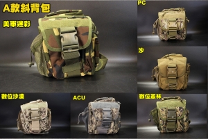 【翔準軍品AOG】A款斜背包 旅遊 束口袋 露營包 單肩包 休閒 包包 P360