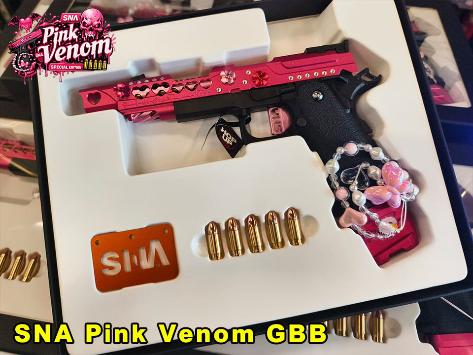 【翔準AOG】SNA Pink Venom GBB 瓦斯手槍 粉紅毒液 特仕版 CNC 日本 MARUI 系統 含裝飾彈 清脆滑套 送禮 情人節