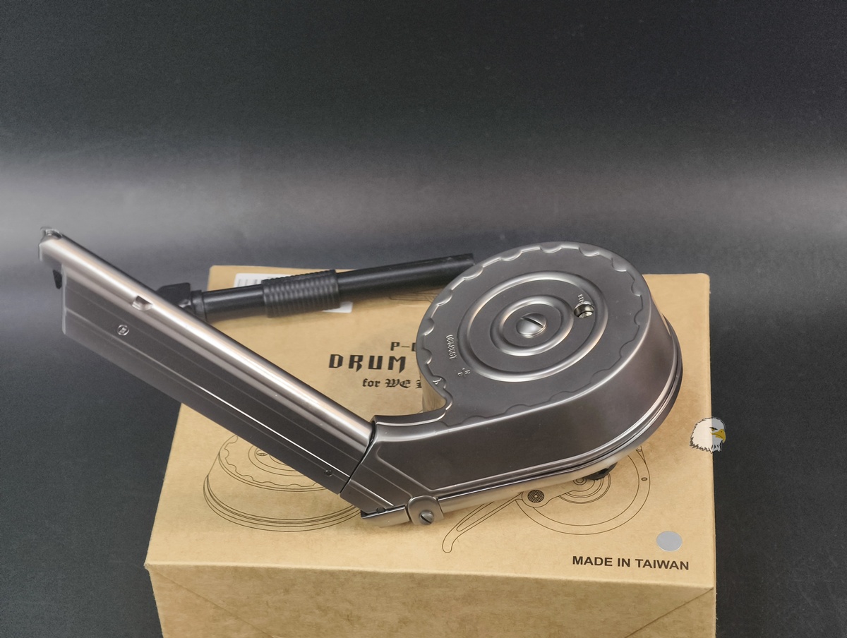 【翔準AOG】WE P08 50發 鼓型瓦斯彈鼓(黑/銀)D-01-029B 4吋 6吋 Artillery 蝸牛鼓 GBB 彈匣 【翔準AOG】WE P08 50發 鼓型瓦斯彈鼓(黑/銀)D-01-029B 4吋 6吋 Artillery 蝸牛鼓 GBB 彈匣