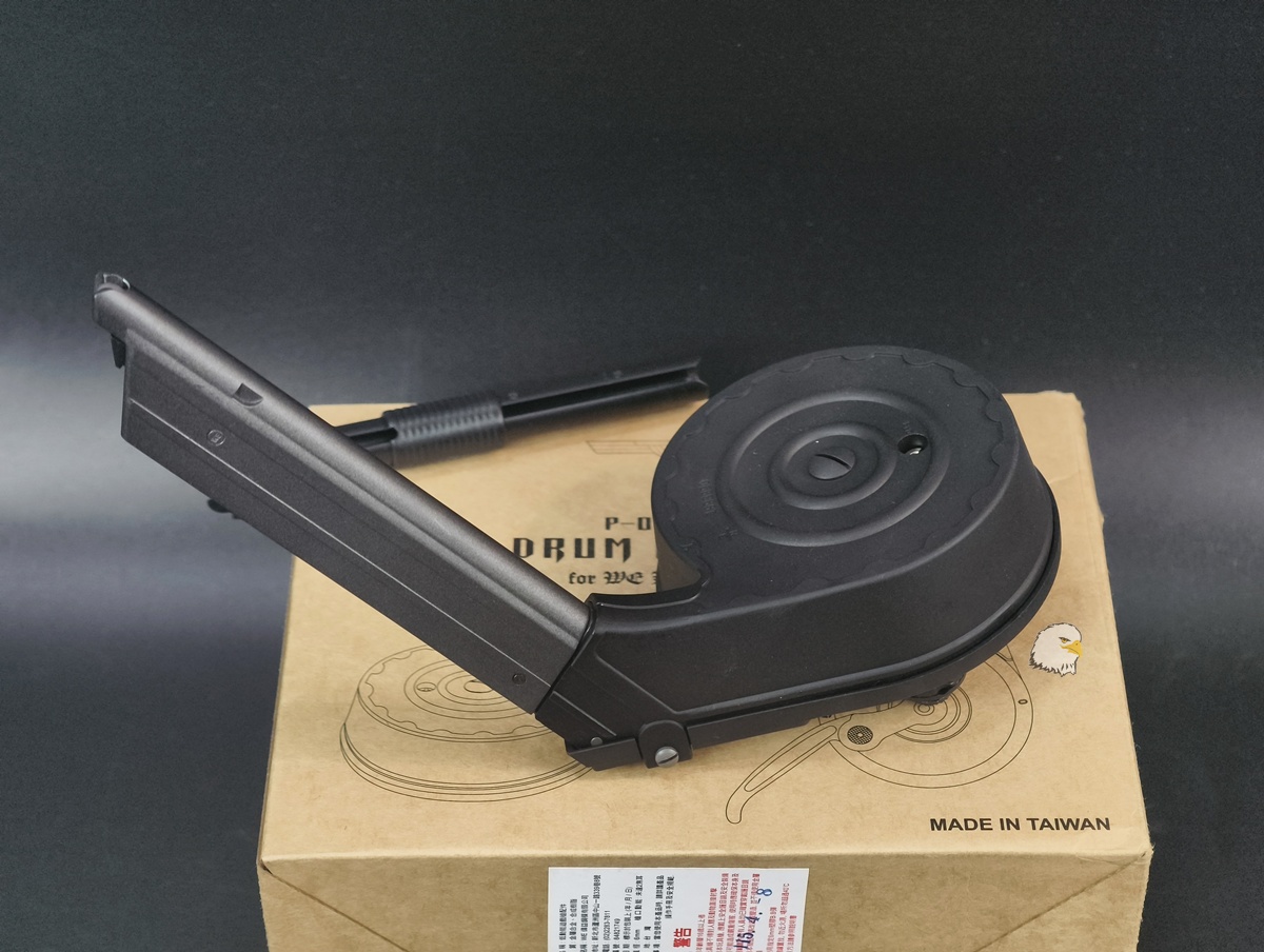 【翔準AOG】WE P08 50發 鼓型瓦斯彈鼓(黑/銀)D-01-029B 4吋 6吋 Artillery 蝸牛鼓 GBB 彈匣 【翔準AOG】WE P08 50發 鼓型瓦斯彈鼓(黑/銀)D-01-029B 4吋 6吋 Artillery 蝸牛鼓 GBB 彈匣