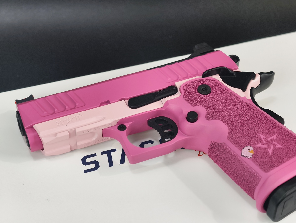 【翔準AOG】EMG Staccato CS 粉色 瓦斯手槍D-08-0807CP(Master Grip)瓦斯槍 GBB 【翔準AOG】EMG Staccato CS 粉色 瓦斯手槍D-08-0807CP(Master Grip)瓦斯槍 GBB