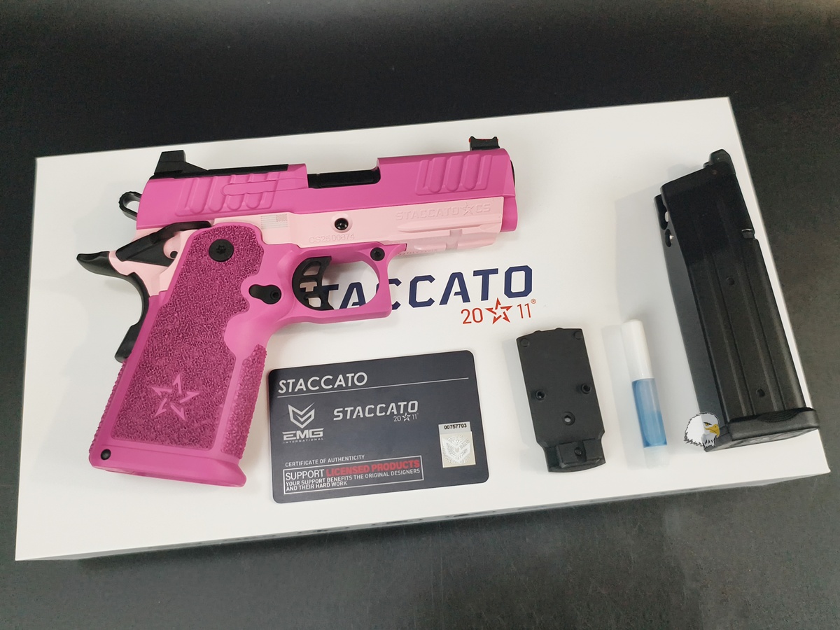 【翔準AOG】EMG Staccato CS 粉色 瓦斯手槍D-08-0807CP(Master Grip)瓦斯槍 GBB 【翔準AOG】EMG Staccato CS 粉色 瓦斯手槍D-08-0807CP(Master Grip)瓦斯槍 GBB