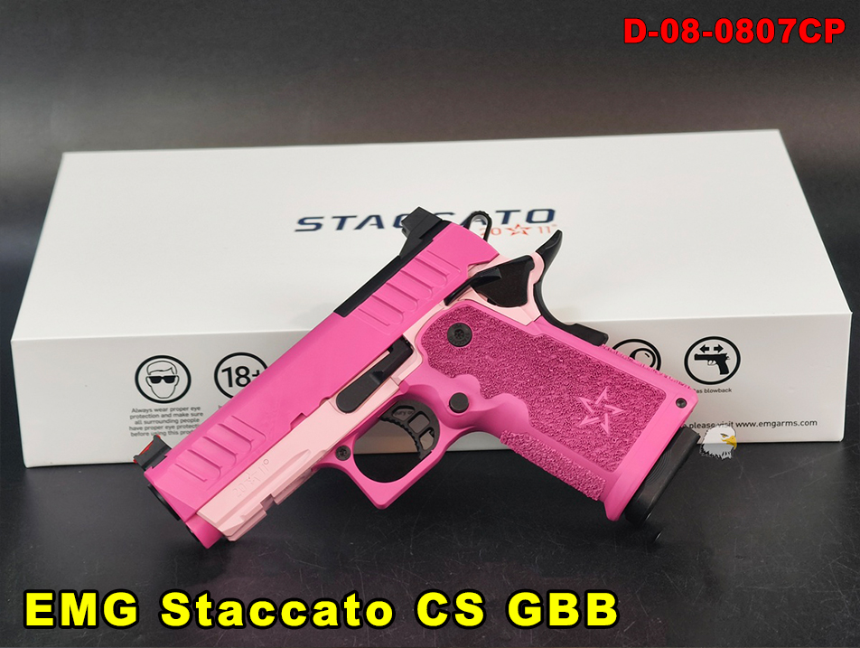 【翔準AOG】EMG Staccato CS 粉色 瓦斯手槍D-08-0807CP（Master Grip）瓦斯槍 GBB