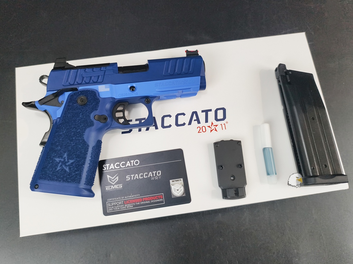 【翔準AOG】EMG Staccato CS 藍色 新版瓦斯手槍D-08-0807CB(Master Grip)瓦斯槍 GBB藍版 【翔準AOG】EMG Staccato CS 藍色 新版瓦斯手槍D-08-0807CB(Master Grip)瓦斯槍 GBB藍版