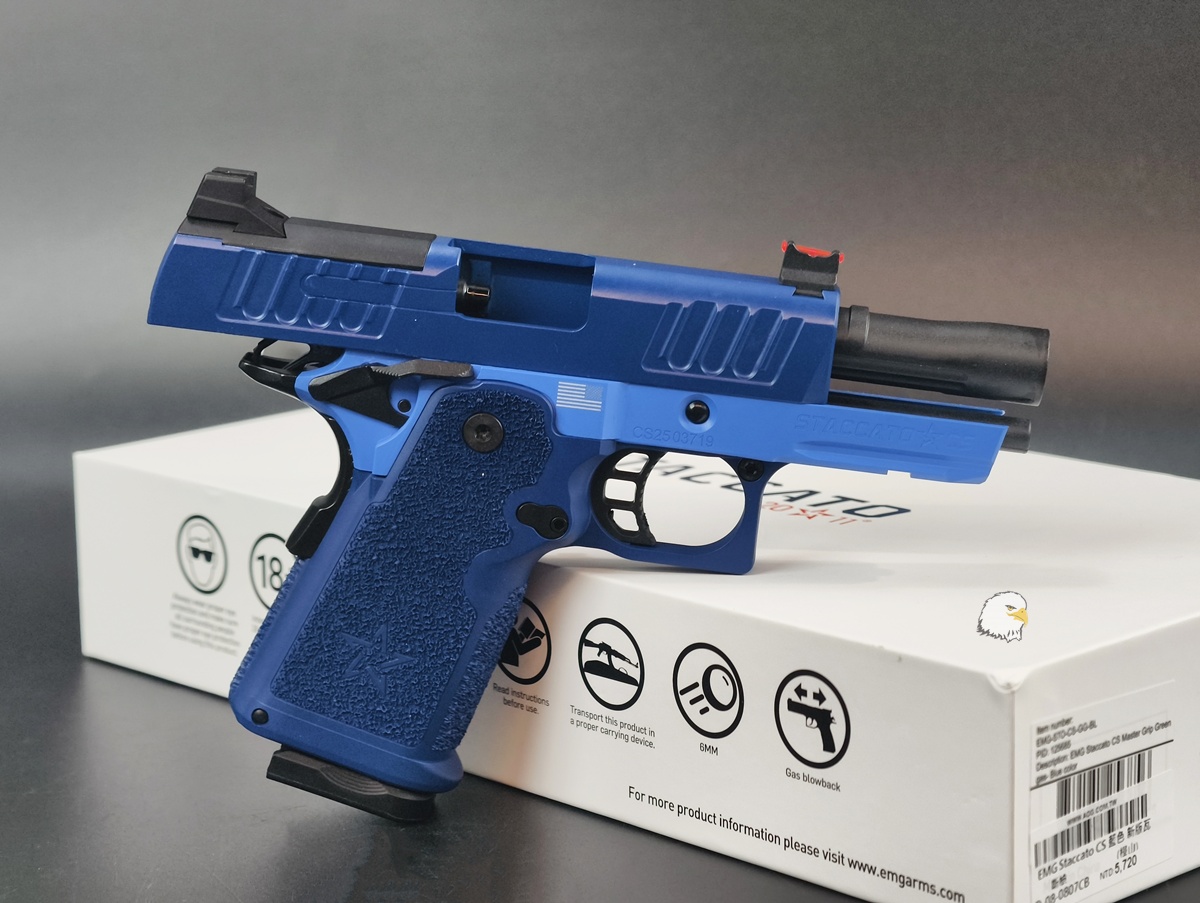 【翔準AOG】EMG Staccato CS 藍色 新版瓦斯手槍D-08-0807CB(Master Grip)瓦斯槍 GBB藍版 【翔準AOG】EMG Staccato CS 藍色 新版瓦斯手槍D-08-0807CB(Master Grip)瓦斯槍 GBB藍版