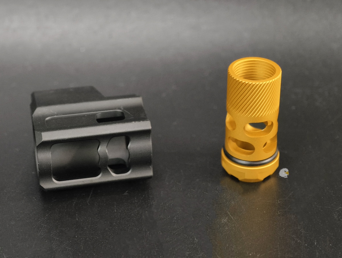 【翔準AOG】MITA T-Style 槍口抑制器 黑金版 MITA-P119-BK HI CAPA 抑制器補償器14mm CCW 【翔準AOG】MITA T-Style 槍口抑制器 黑金版 MITA-P119-BK HI CAPA 抑制器補償器14mm CCW