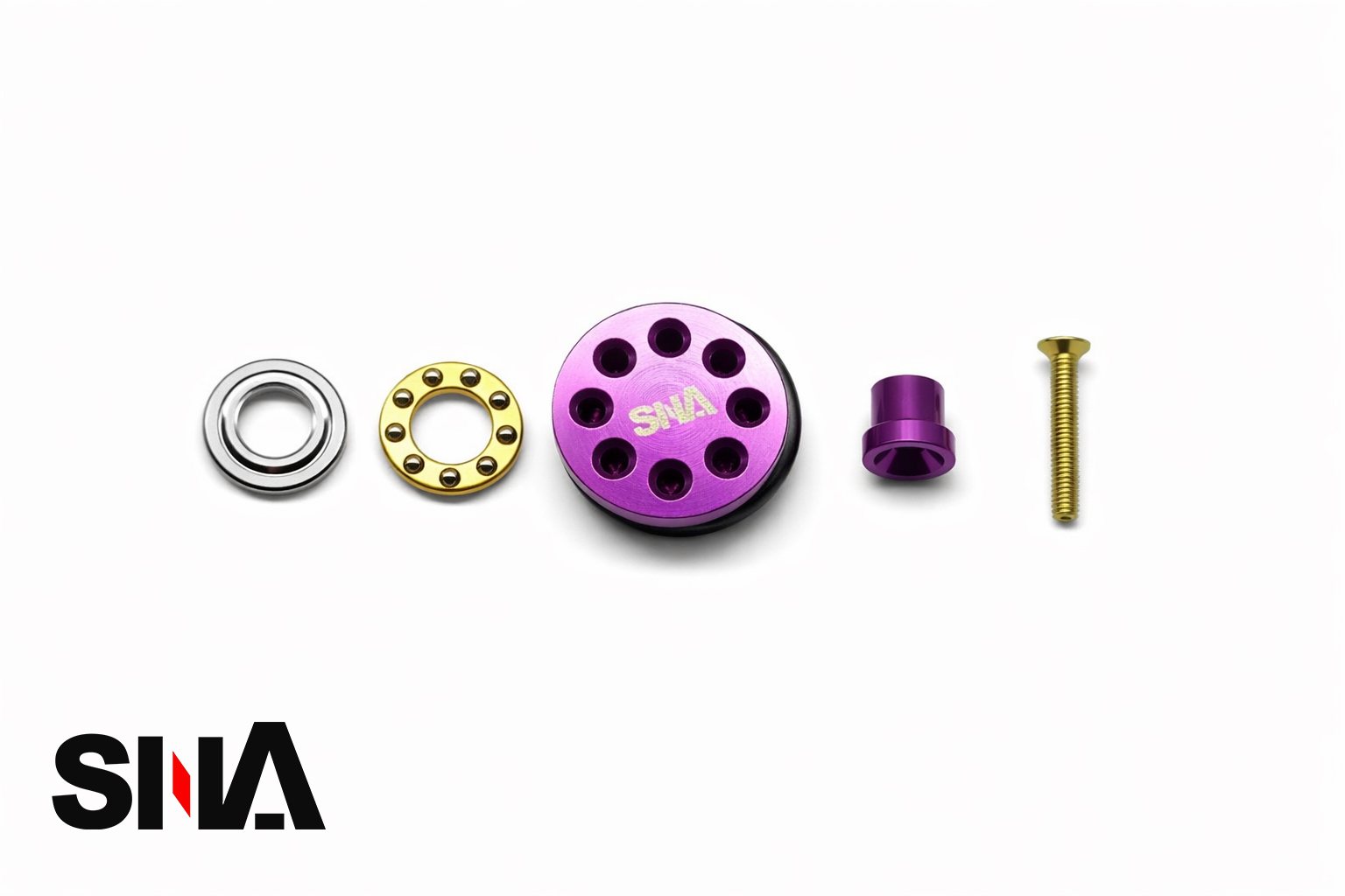 【SNA】 CNC 鋁合金活塞頭 八孔吸氣設計 軸承培林 AEG電動槍專用 SNAA02-04 【SNA】 CNC 鋁合金活塞頭 八孔吸氣設計 軸承培林 AEG電動槍專用 SNAA02-04