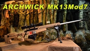 【翔準軍品AOG】【僅剩一隻】 MK13 CQB 沙色 秘勤局 版本 美軍 授權刻字 全金屬 狙擊槍 手拉空氣槍 