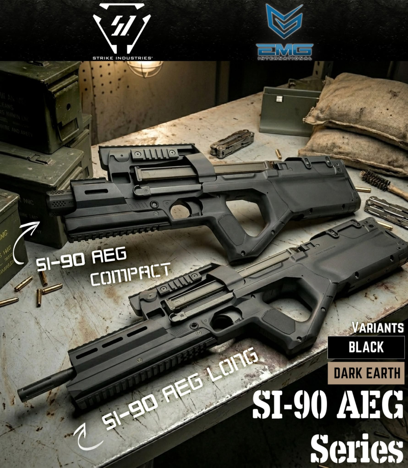 【翔準AOG】預購免運 EMG SI P90 黑/沙 6MM AEG電動槍 長版 授權Strike Industries 升級ETU
