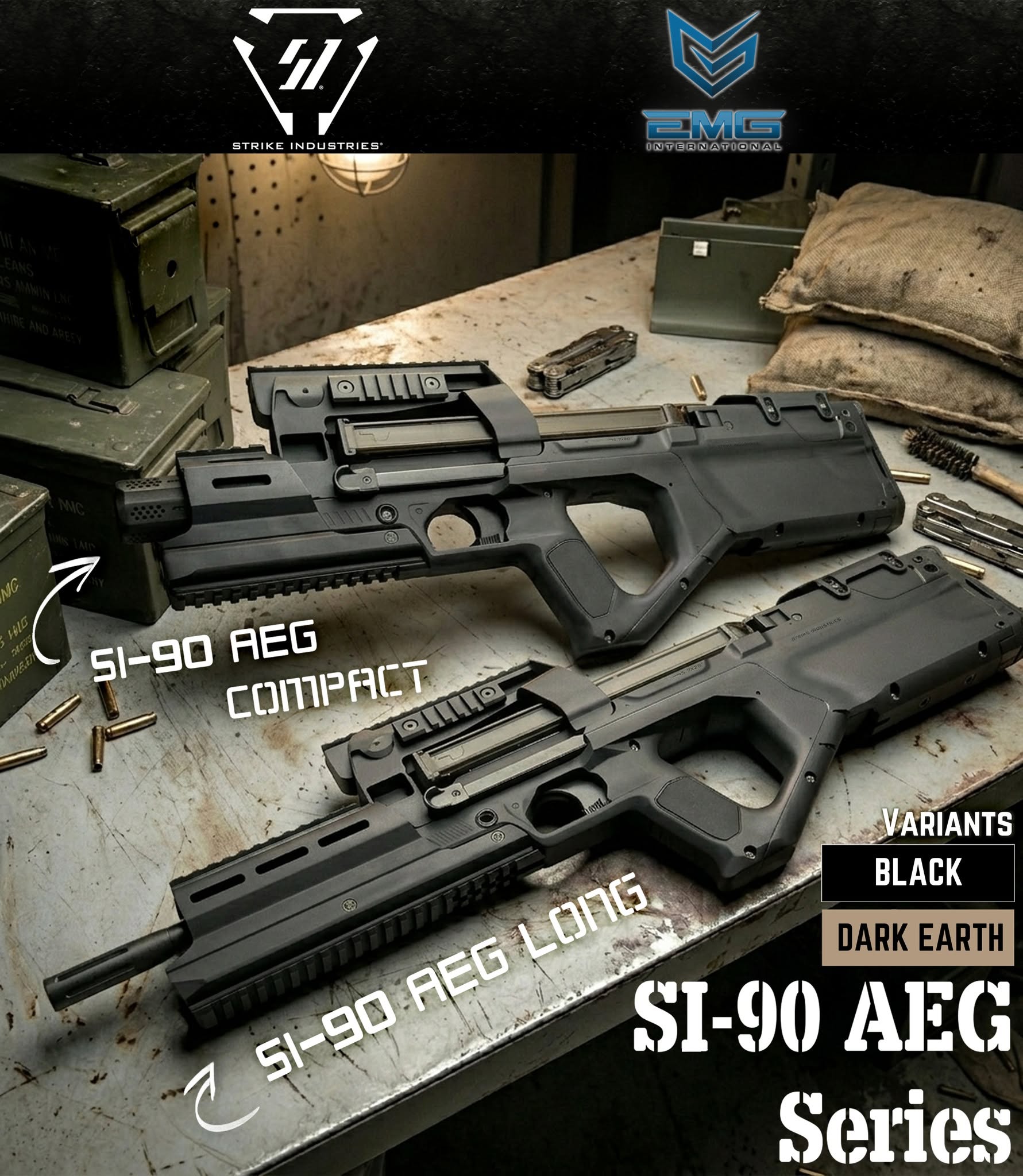 【翔準AOG】預購免運 短 EMG SI P90 黑/沙 6MM AEG電動槍 短版 授權Strike Industries 升級ETU 【翔準AOG】預購免運 短 EMG SI P90 黑/沙 6MM AEG電動槍 短版 授權Strike Industries 升級ETU