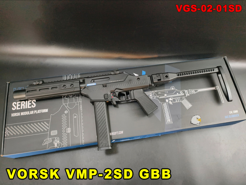 【翔準AOG】VORSK VMP-2SD 黑色版 瓦斯步槍 GBB VGS-02-01SD 衝鋒槍GBBR VMP2SD 生存遊戲