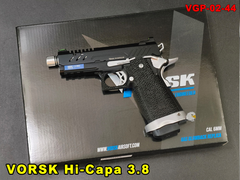 【翔準AOG】VORSK Hi-Capa 3.8 Pro Chrome Match GBB 瓦斯手槍 VGP-02-44