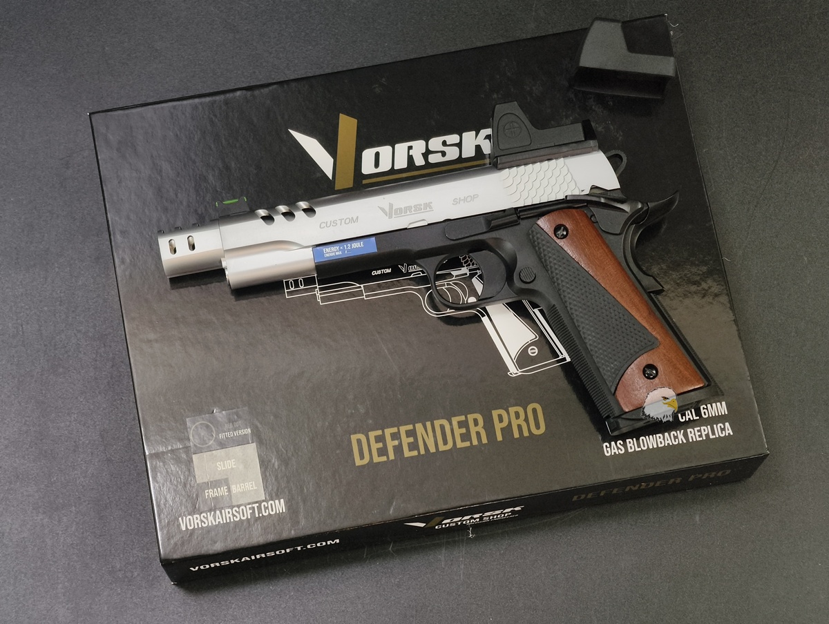 【翔準AOG】VORSK Defender Pro 1911含瞄具 銀黑 BDS 瓦斯手槍 VGP-03-CS-02-BDS 【翔準AOG】VORSK Defender Pro 1911含瞄具 銀黑 BDS 瓦斯手槍 VGP-03-CS-02-BDS