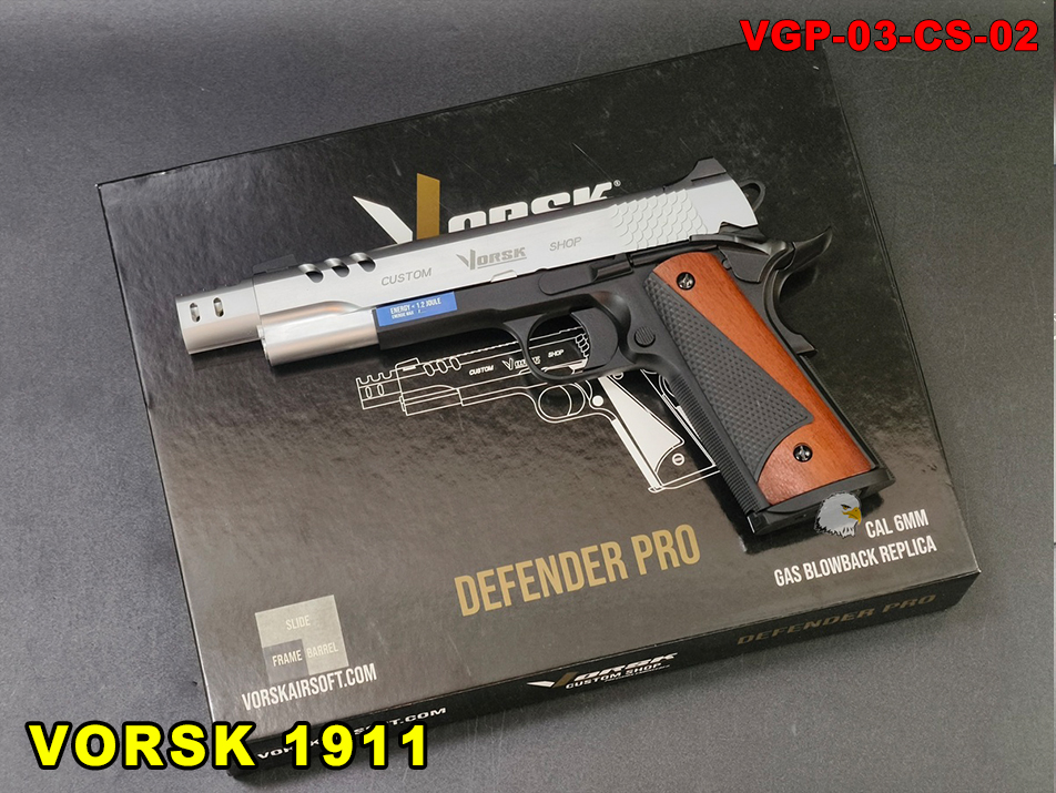 【翔準AOG】VORSK Defender Pro 1911 銀黑 BDS 瓦斯手槍 VGP-03-CS-02 【翔準AOG】VORSK Defender Pro 1911 銀黑 BDS 瓦斯手槍 VGP-03-CS-02