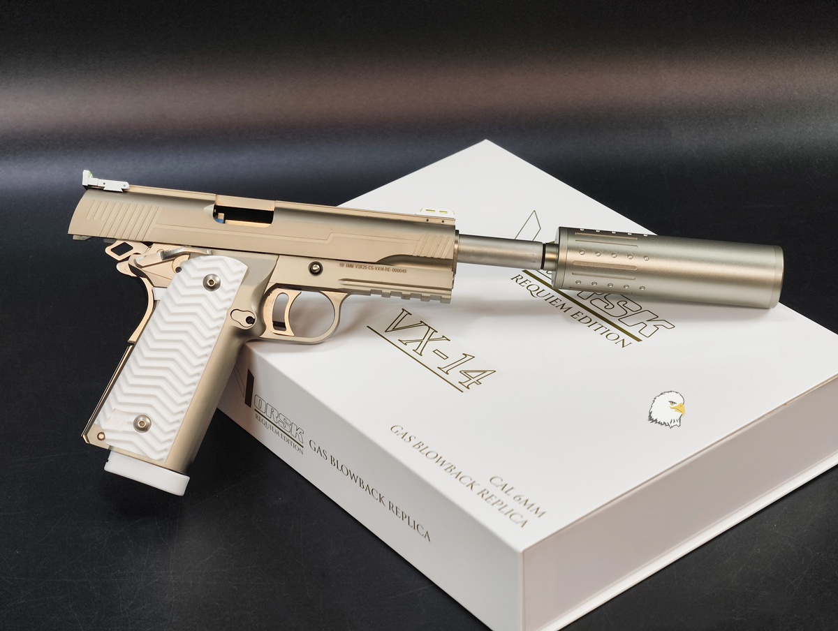 【翔準AOG】VORSK VX-14 Requiem Edition 1911 瓦斯 雙動力版(銀色)瓦斯槍 GBB 手槍 短槍 【翔準AOG】VORSK VX-14 Requiem Edition 1911 瓦斯 雙動力版(銀色)瓦斯槍 GBB 手槍 短槍