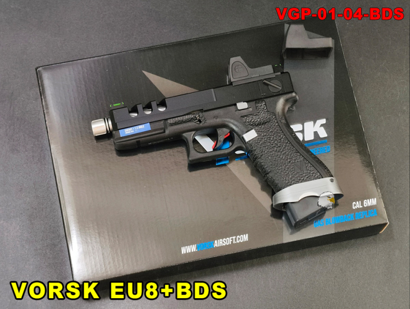 【翔準AOG】VORSK EU8+BDS 黑色 G18 瓦斯手槍 VGP-01-04-BDS 雙動力 GBB 瓦斯槍 短槍 生存遊戲