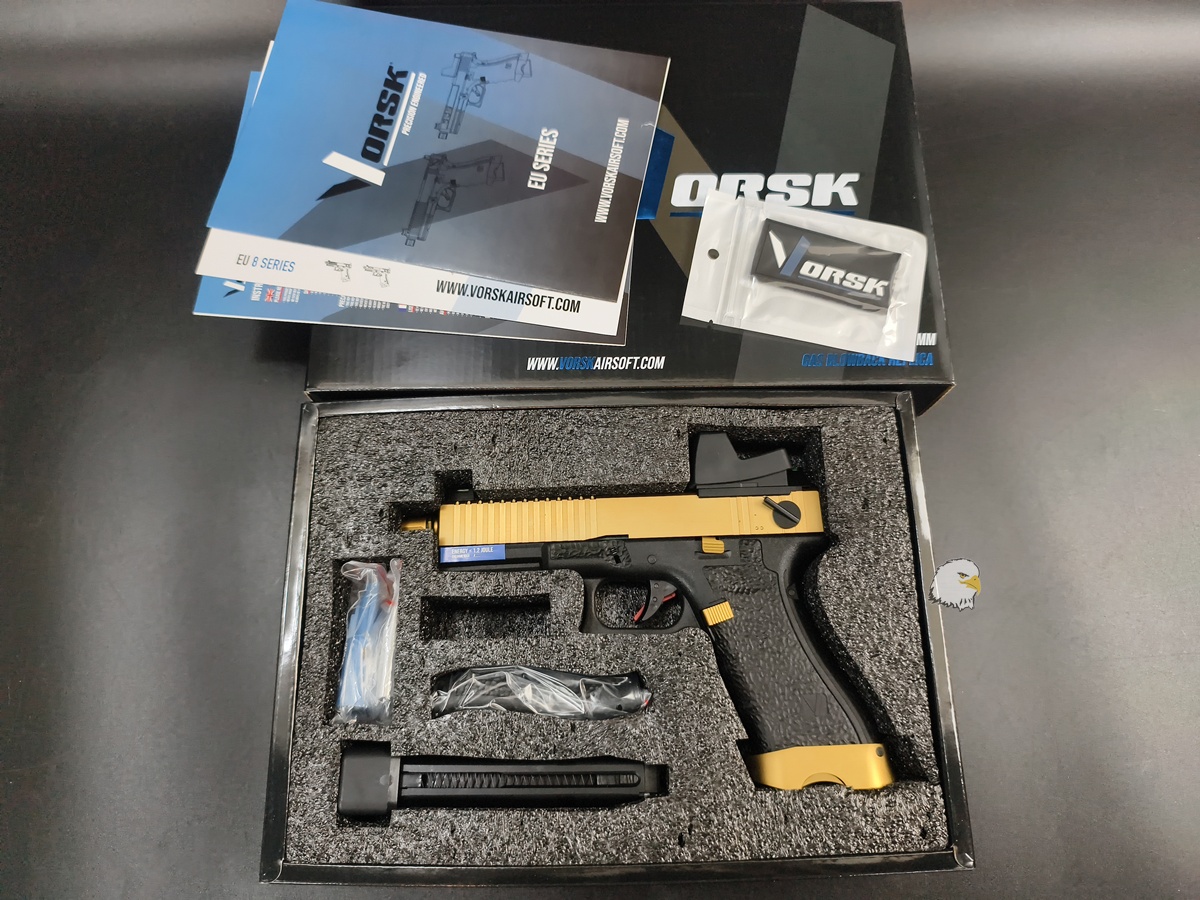 【翔準AOG】VORSK EU8 金色+BDS 瞄具 瓦斯手槍VGP-01-27-BDS 雙動力 GBB 瓦斯槍 短槍 生存遊戲 【翔準AOG】VORSK EU8 金色+BDS 瞄具 瓦斯手槍VGP-01-27-BDS 雙動力 GBB 瓦斯槍 短槍 生存遊戲