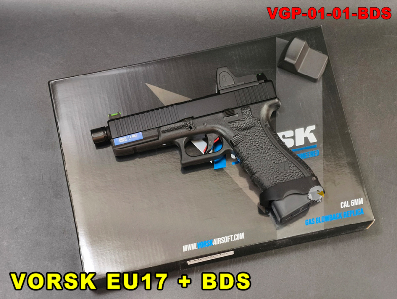 【翔準AOG】VORSK EU17 黑色 G17+BDS 瞄具 瓦斯手槍VGP-01-01-BDS 雙動力 GBB 瓦斯槍 短槍 生存遊戲