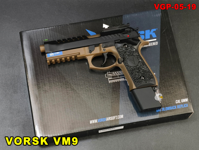 【翔準AOG】VORSK VM9（黑沙）瓦斯手槍 VGP-05-19 雙動力 Black GBB 瓦斯槍 短槍 生存遊戲