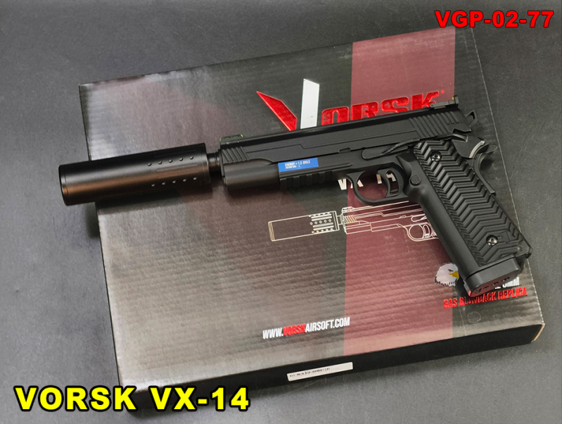 【翔準AOG】VORSK VX-14 黑色 1911 雙動力版 瓦斯手槍 VGP-02-77 雙動力 後座力手槍 GBB