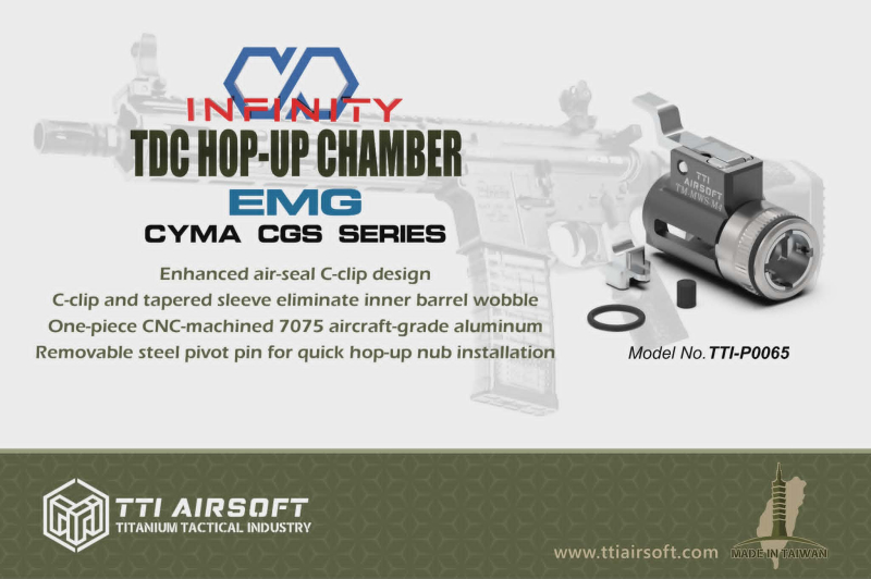 【翔準AOG】EMG/CYMA CGS TDC CNC Hop-up座 TTI-P0065 AIRSOFT Infinity 瓦斯步槍升級MWS GBBR