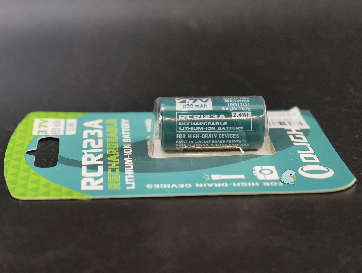 【翔準AOG】OLIGHT ORB-123A(CR123A)650mAh 可充電鋰電池 3.7V B03020FD11A 【翔準AOG】OLIGHT ORB-123A(CR123A)650mAh 可充電鋰電池 3.7V B03020FD11A