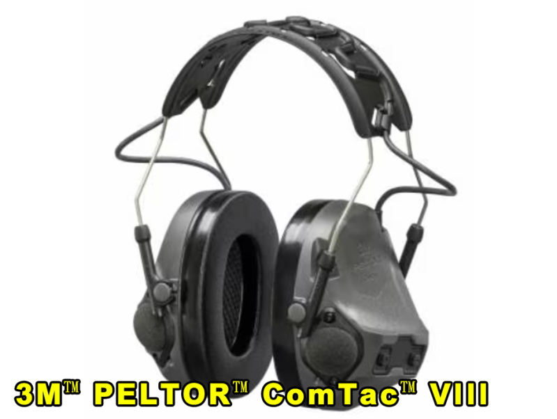 【翔準AOG】耳機3M™ PELTOR™ ComTac™ VIII 聽力保護器 MT14H418A-02 GE 炭灰色