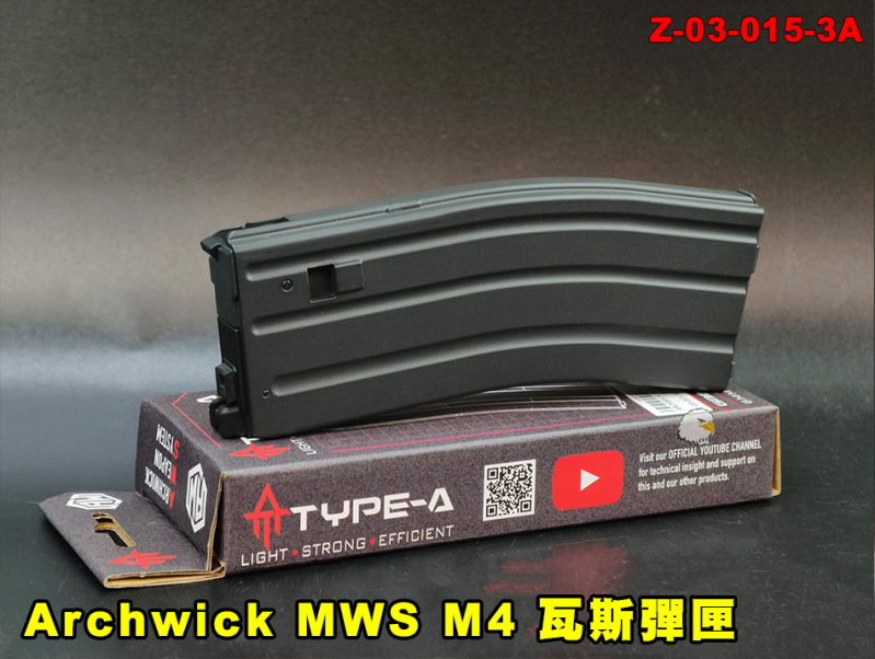 【翔準AOG】Archwick TYPE-A AWS MWS M4 瓦斯彈匣 GBB Magazine 36發 Z-03-015-3A