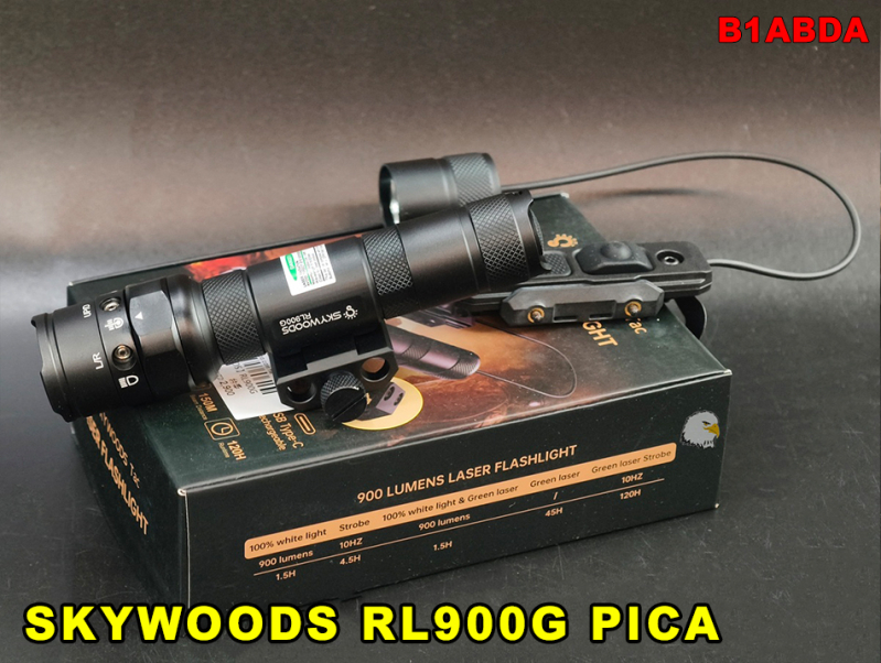 【翔準AOG】 SKYWOODS RL900G PICA 900流明 B1ABDA 綠雷射戰術槍燈 Type-C 充電版
