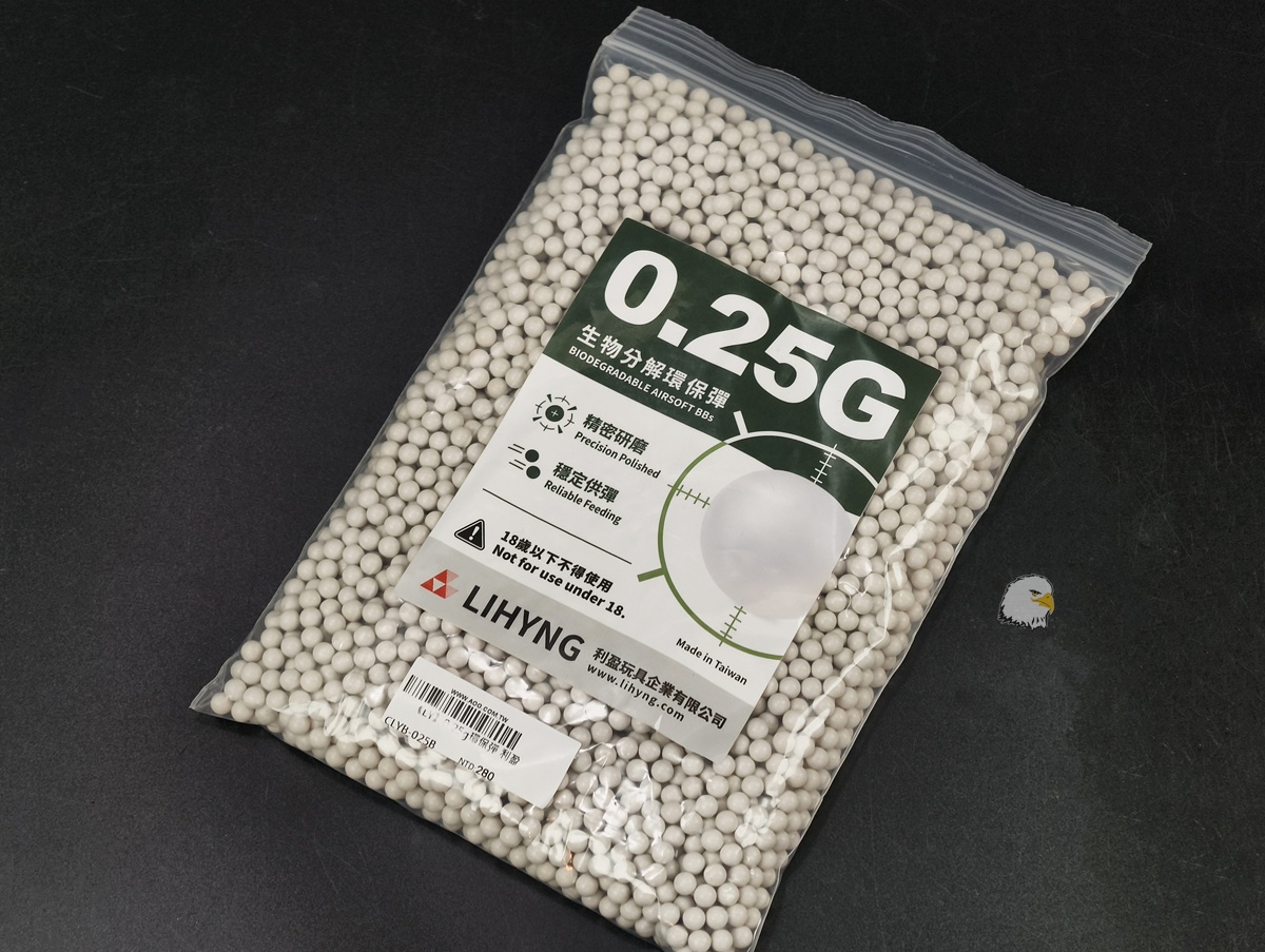 【翔準AOG】LIHYNG 利盈 生物分解環保 BB彈 0.20g~0.43g 1000發 6mm 白色台灣製BB彈、Airsoft BB 高精度一公斤裝 【翔準AOG】LIHYNG 利盈 生物分解環保 BB彈 0.20g~0.43g 1000發 6mm 白色台灣製BB彈、Airsoft BB 高精度一公斤裝