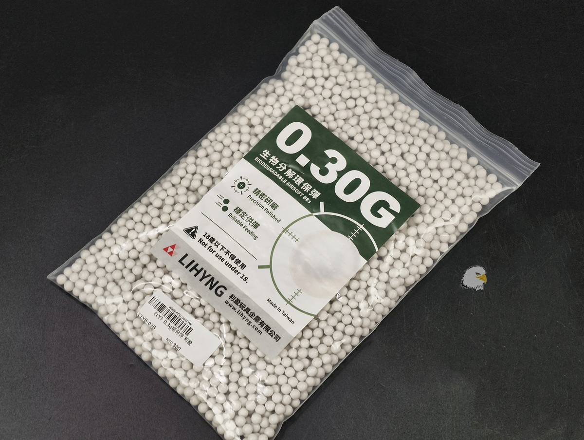 【翔準AOG】LIHYNG 利盈 生物分解環保 BB彈 0.20g~0.43g 1000發 6mm 白色台灣製BB彈、Airsoft BB 高精度一公斤裝 【翔準AOG】LIHYNG 利盈 生物分解環保 BB彈 0.20g~0.43g 1000發 6mm 白色台灣製BB彈、Airsoft BB 高精度一公斤裝