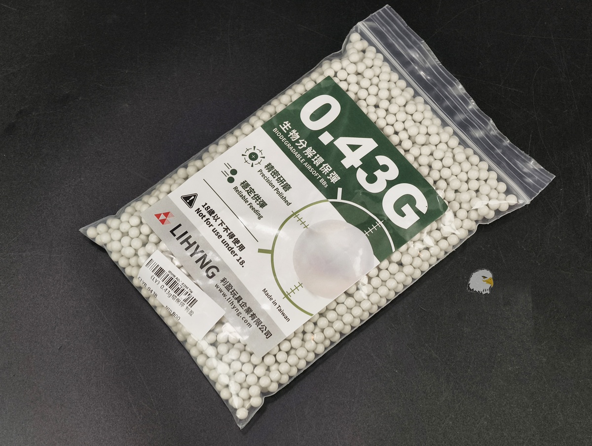 【翔準AOG】LIHYNG 利盈 生物分解環保 BB彈 0.20g~0.43g 1000發 6mm 白色台灣製BB彈、Airsoft BB 高精度一公斤裝 【翔準AOG】LIHYNG 利盈 生物分解環保 BB彈 0.20g~0.43g 1000發 6mm 白色台灣製BB彈、Airsoft BB 高精度一公斤裝