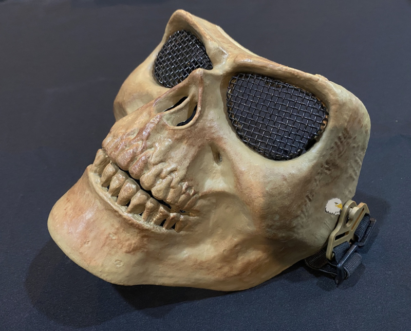 售完為止【翔準AOG】二代尼龍枯頰骷髏面具（枯骨色）生存遊戲角色扮演造型裝扮活動表演禮物