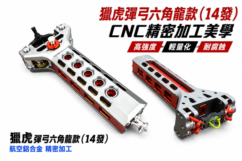 【現貨】【翔準AOG】(六角龍) 獵虎彈匣式彈弓 航太鋁合金 自動弓 磁吸式 運動休閒射擊 1963